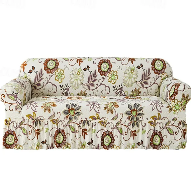 Elastic Sofa Cover Full Cover Nordic Style Sofa Cover Non-slip Fabric Skirt Sofa Cover