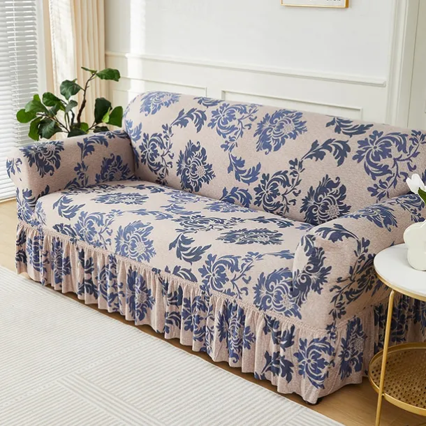 Elastic Sofa Cover Full Cover Nordic Style Sofa Cover Non-slip Fabric Skirt Sofa Cover