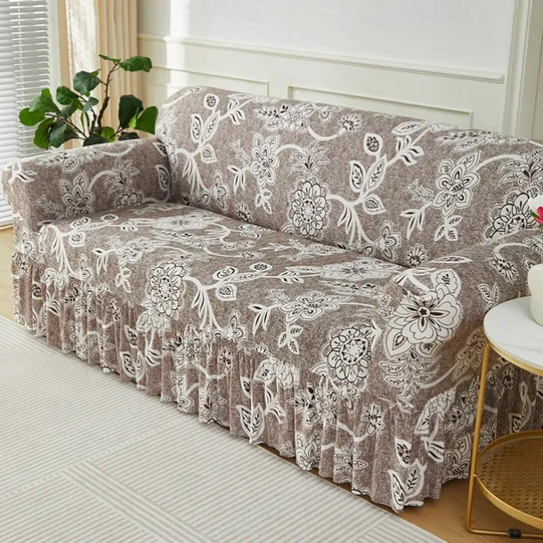 Elastic Sofa Cover Full Cover Nordic Style Sofa Cover Non-slip Fabric Skirt Sofa Cover