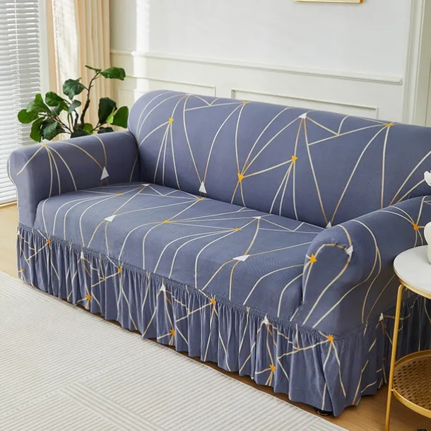 Elastic Sofa Cover Full Cover Nordic Style Sofa Cover Non-slip Fabric Skirt Sofa Cover