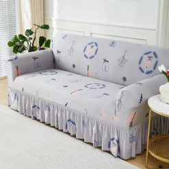 Elastic Sofa Cover Full Cover Nordic Style Sofa Cover Non-slip Fabric Skirt Sofa Cover