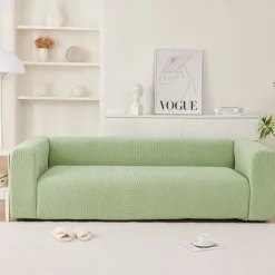 Elastic Sofa Cover Full Cover, Anti-Cat Scratch Thickened Creamy Style for Durable Furniture Protection Suitable for All Seasons and Sofa Types