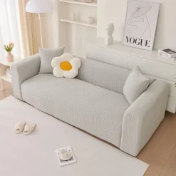 Elastic Sofa Cover Full Cover, Anti-Cat Scratch Thickened Creamy Style for Durable Furniture Protection Suitable for All Seasons and Sofa Types