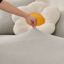 Elastic Sofa Cover Full Cover, Anti-Cat Scratch Thickened Creamy Style for Durable Furniture Protection Suitable for All Seasons and Sofa Types