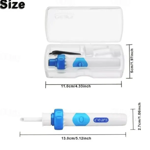 Electric Ear Suction Device,Portable Comfortable Efficient Automatic Electric Vacuum Soft Ear Pick Ear Cleaner Easy Earwax Remover Soft Prevent Ear-Pick Clean Tools Set for Adults Kids