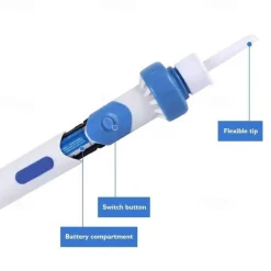 Electric Ear Suction Device,Portable Comfortable Efficient Automatic Electric Vacuum Soft Ear Pick Ear Cleaner Easy Earwax Remover Soft Prevent Ear-Pick Clean Tools Set for Adults Kids