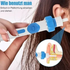 Electric Ear Suction Device,Portable Comfortable Efficient Automatic Electric Vacuum Soft Ear Pick Ear Cleaner Easy Earwax Remover Soft Prevent Ear-Pick Clean Tools Set for Adults Kids