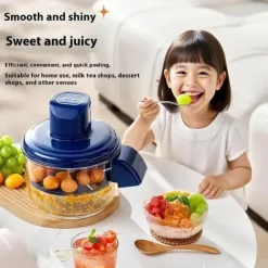 Electric Grape Peeling Machine, Automatic Small Fruit Garlic Peeler Machine Cherry Tomato Garlics Peeler Skin Remover Tool