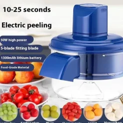 Electric Grape Peeling Machine, Automatic Small Fruit Garlic Peeler Machine Cherry Tomato Garlics Peeler Skin Remover Tool