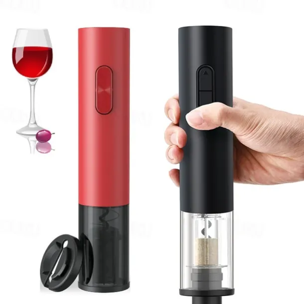 Electric Red Wine Corkscrew Automatic Grape Wine Bottle Opener Illuminated Foil Cutter Take Out Cork Kitchen Gadgets