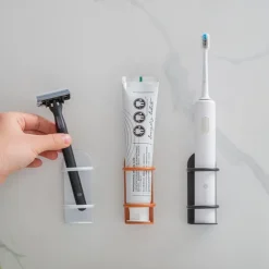 Electric Toothbrush Holder Wrought Iron Wall Hanging Punch Free Easy To Disassemble And Wash Strong Carrying Capacity Holders