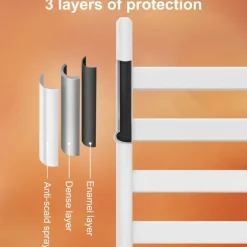 Electric Towel Warmers Radiator, Wall-Mounted Electric Towel Rack, 180° Rotation Smart Constant Temperature Towel Warmer, Heated Radiator Bathroom Accessories, Electric Towel Dryer