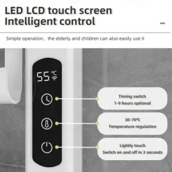 Electric Towel Warmers Radiator, Wall-Mounted & Freestanding Heated Towel Drying Rack, Aluminum Alloy Heated Towel Rail for Bathroom