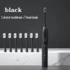 Electric USB Rechargeable Toothbrush for Adults and Teens, with 4 Brush Heads, Smart Timer, 5 Modes, IPX7 Waterproof, Teeth Whitening, Fast Charging and Long Lasting Battery