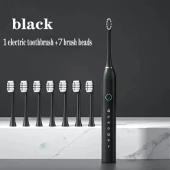 Electric USB Rechargeable Toothbrush for Adults and Teens, with 4 Brush Heads, Smart Timer, 5 Modes, IPX7 Waterproof, Teeth Whitening, Fast Charging and Long Lasting Battery