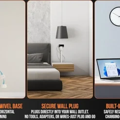 Electrical Outlet Extender. Access Hard-to-Reach Outlets Use Behind Couches, Nightstands, Desks, and More