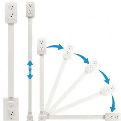 Electrical Outlet Extender. Access Hard-to-Reach Outlets Use Behind Couches, Nightstands, Desks, and More