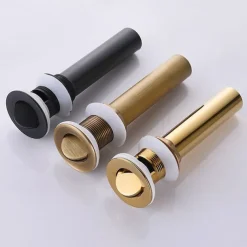 Electroplated Pop-up Water Drain With Overflow Superior Quality Faucet Accessory Antique Brass Golden and Black Finished