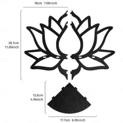 Elegant Wooden Lotus Single Tier Wall Shelf for Home Decor and Storage