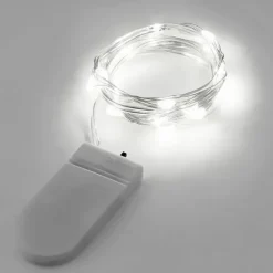 Elegant Wedding Reception Party 10pcs LED Fairy Lights 1m 10LEDs Copper Wire String Lights Battery Operated for Xmas Garland Party Wedding Home Decoration Without Battery