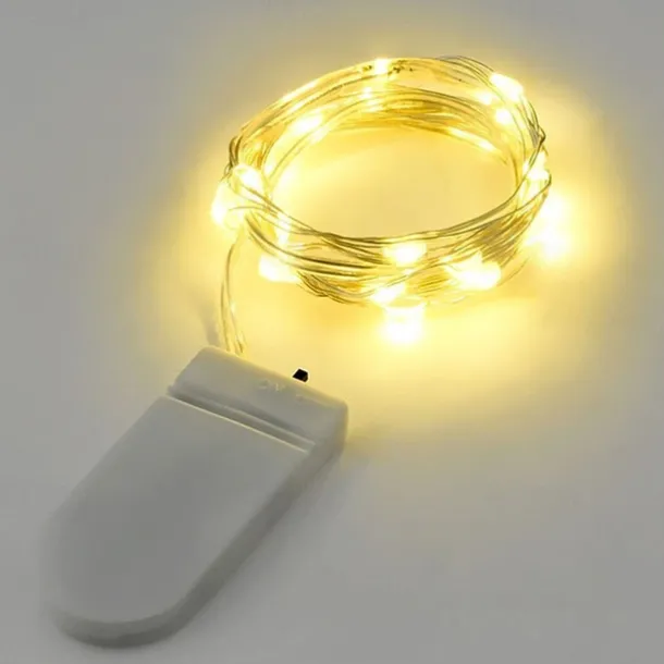 Elegant Wedding Reception Party 10pcs LED Fairy Lights 1m 10LEDs Copper Wire String Lights Battery Operated for Xmas Garland Party Wedding Home Decoration Without Battery