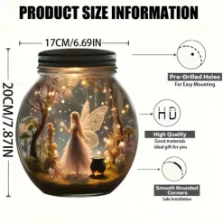 Elf-Themed Agate Shaped Light Catcher - Multifunctional Fairy Princess Plaque for Bedroom, Living Room, Kitchen, Door, Window, Garden Decoration