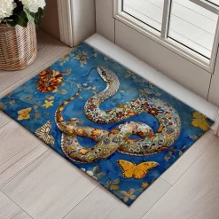 Enamel Snake Doormat Kitchen Mat Floor Mat Non-Slip Area Rug Oil Proof Rug Indoor Outdoor Mat Bedroom Decor Bathroom Mat Entrance Rug