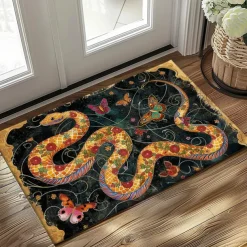 Enamel Snake Doormat Kitchen Mat Floor Mat Non-Slip Area Rug Oil Proof Rug Indoor Outdoor Mat Bedroom Decor Bathroom Mat Entrance Rug