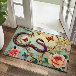 Enamel Snake Doormat Kitchen Mat Floor Mat Non-Slip Area Rug Oil Proof Rug Indoor Outdoor Mat Bedroom Decor Bathroom Mat Entrance Rug