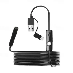 Endoscope Camera with Light,1080P HD Borescope Tools with Adjustable LED Lights, Endoscope with Semi-Rigid Snake Camera, Inspection Borescope for iOS and Android, 16.4ft Single Lens