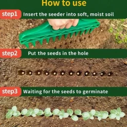 Ergonomic Handheld Plastic Gardening Puncher - Soil Quick Drilling Seed Spacer Tool for Vegetable Plant Sowing, Essential for Spring Sowing