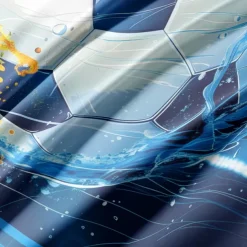 European Cup Football 3D Print 3-piece Duvet Set for Hotel Bedroom Hotel Football Fan Bedding Comfort Set 1 Duvet Cover 2 Pllowcases Queen Size Bed Set