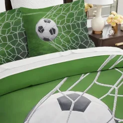 European Cup Football 3D Print 3-piece Duvet Set for Hotel Bedroom Hotel Football Fan Bedding Comfort Set 1 Duvet Cover 2 Pllowcases Queen Size Bed Set