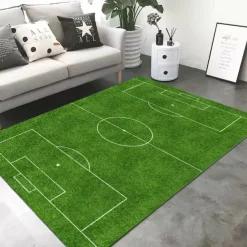 European Cup Football Field Carpet, Living Room Rug, Bedroom Bedside Carpet, Indoor Sports Field Carpet, Green Field Carpet