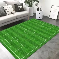 European Cup Football Field Carpet, Living Room Rug, Bedroom Bedside Carpet, Indoor Sports Field Carpet, Green Field Carpet