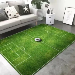 European Cup Football Field Carpet, Living Room Rug, Bedroom Bedside Carpet, Indoor Sports Field Carpet, Green Field Carpet