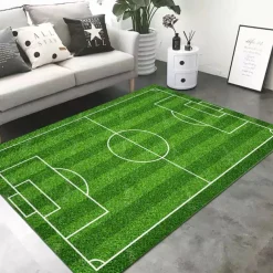 European Cup Football Field Carpet, Living Room Rug, Bedroom Bedside Carpet, Indoor Sports Field Carpet, Green Field Carpet