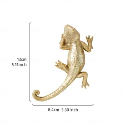 European Style Lizard Wall Decoration Gold Retro Wall Decoration Tree Resin Material Handmade Handicraft Decorative Ornaments Suitable For Home Wall Decoration
