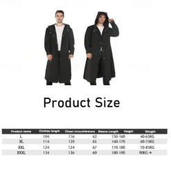 Eva Adult Wrapped Raincoat Men And Women Protective Jacket , Fashion Mountaineering Fishing Transparent Thickened Black Rain Gear