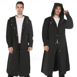 Eva Adult Wrapped Raincoat Men And Women Protective Jacket , Fashion Mountaineering Fishing Transparent Thickened Black Rain Gear