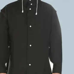 Eva Adult Wrapped Raincoat Men And Women Protective Jacket , Fashion Mountaineering Fishing Transparent Thickened Black Rain Gear