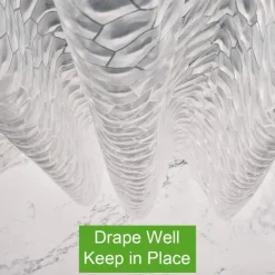 EVA Clear Shower Curtain Liner, Water Repellent Shower Curtain for Bathroom Shower Stall, Water Cube, 72x72 Inches