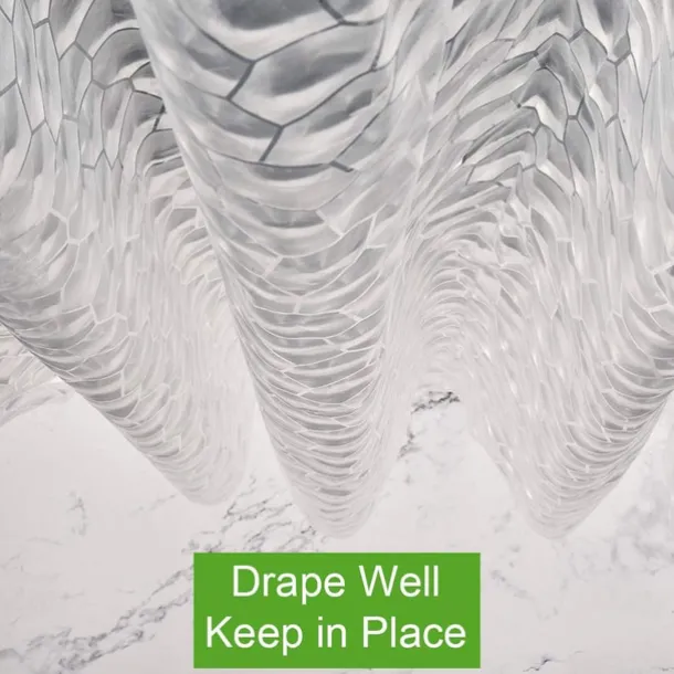 EVA Clear Shower Curtain Liner, Water Repellent Shower Curtain for Bathroom Shower Stall, Water Cube, 72x72 Inches