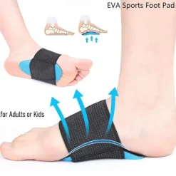 EVA Sports Foot Pad, Flat Foot Arch Support Half Pad For Men And Women, Inner And Outer Eight-character Orthopedic Arch Insole
