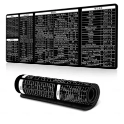 Excel Cheat Sheet Desk Mat, XL Mouse Pad with Shortcuts, 31.5
