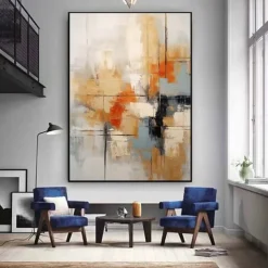 Extra Large abstract painting hand painted Beige white red textured painting Colors abstract wall art painting handmade modern abstract canvaslarge acrylic canvas art painting