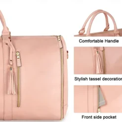 Extra Large Capacity Foldable Travel Bag - Multifunctional Organizer, PU Carry-On Luggage with Spacious Storage