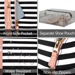 Extra Large Capacity Foldable Travel Bag - Multifunctional Organizer, PU Carry-On Luggage with Spacious Storage