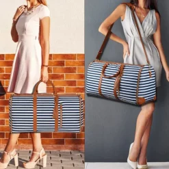 Extra Large Capacity Foldable Travel Bag - Multifunctional Organizer, PU Carry-On Luggage with Spacious Storage