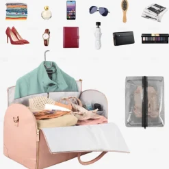 Extra Large Capacity Foldable Travel Bag - Multifunctional Organizer, PU Carry-On Luggage with Spacious Storage